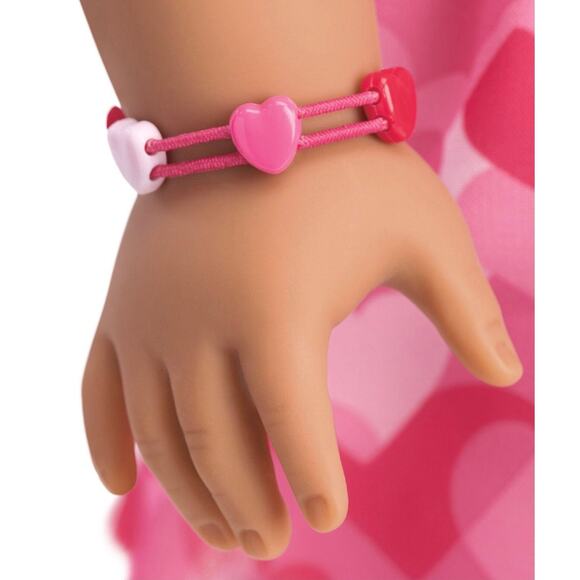 NEW American Girl Doll HEART BRACELET Love Valentines Day Red Pink Friends NIP - Picture 2 of 3